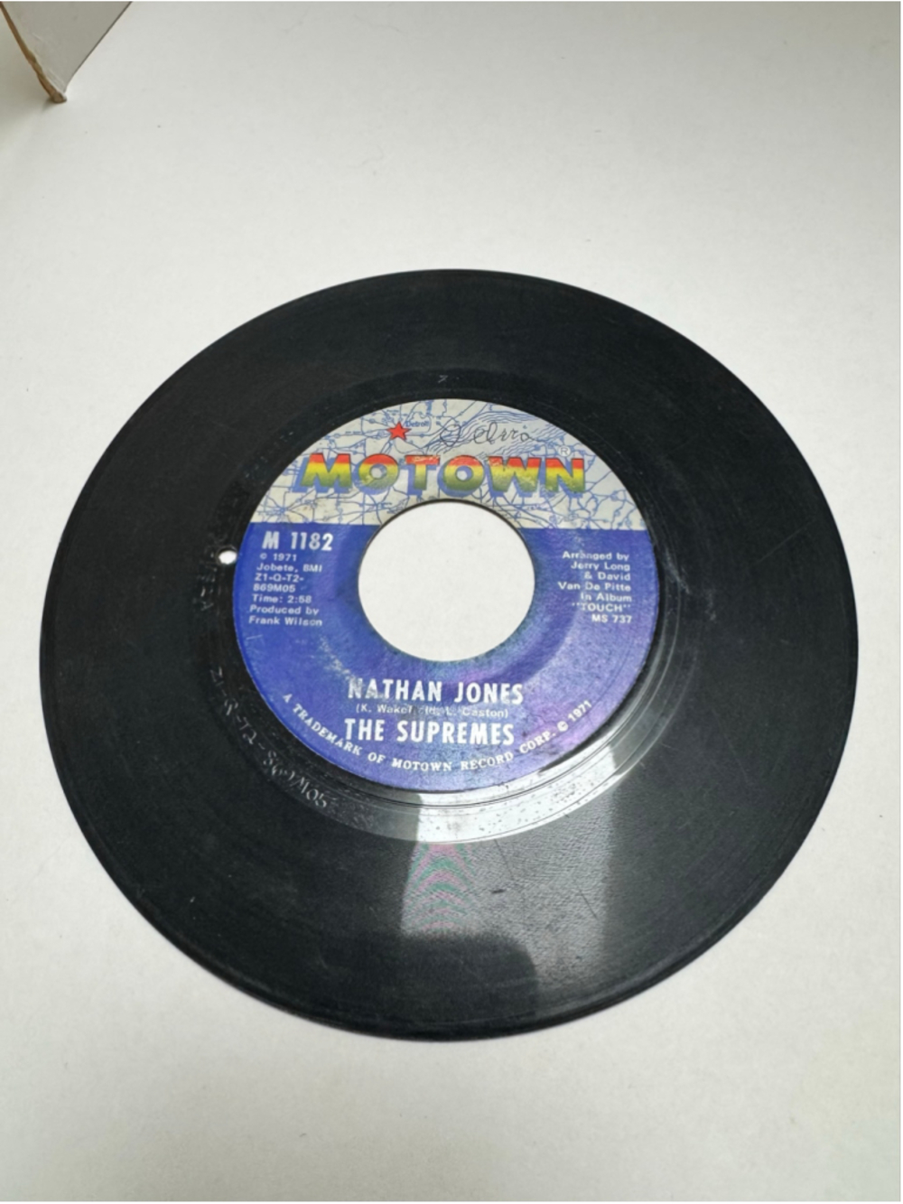 1971 The Supremes Motown Nathan Jones Vinyl Record 7-inch 45 Rpm